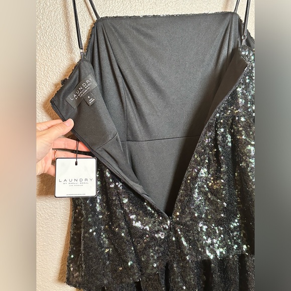 Emerald green sequin dress Laundry by Shelli Segal - Picture 4 of 4